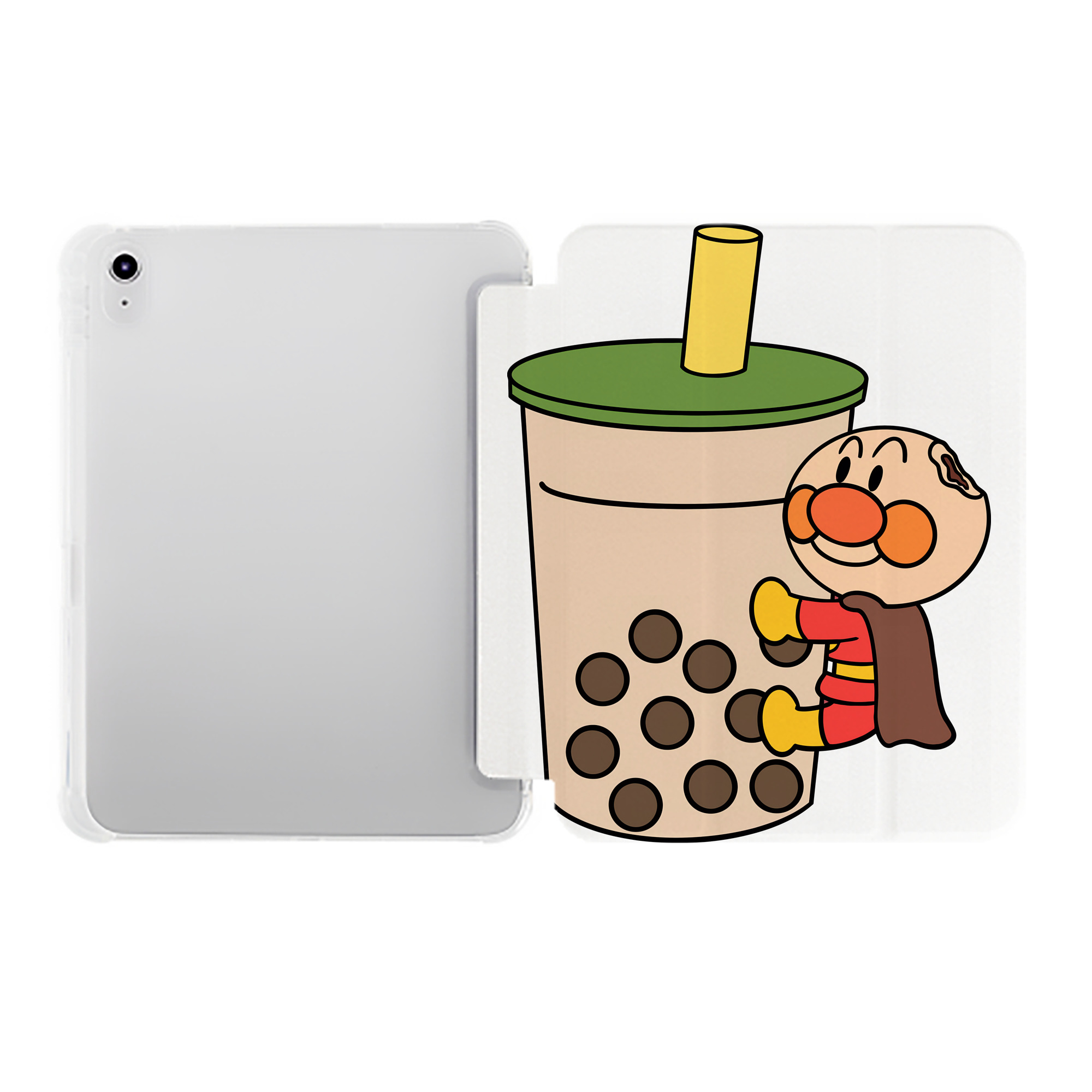 （画像用） アンパンマン Anpanman IPad ケース ペン収納付き 三つ折りスタンド PUレザー×シリコン 対応機種9.5/10.5/10.9インチ